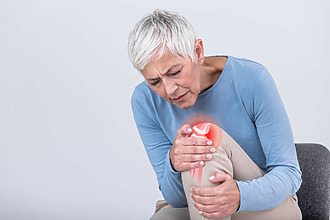 Symptoms of rheumatoid arthritis - pain and limited joint mobility