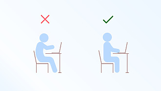 Správné sezení při práci s počítačem