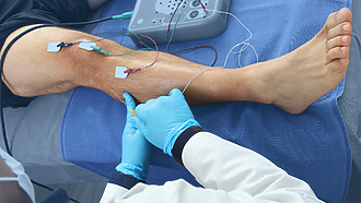 Sore legs - muscle activity testing is used in the diagnosis